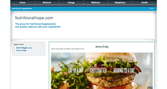 Desktop Screenshot of nutritionalhope.com